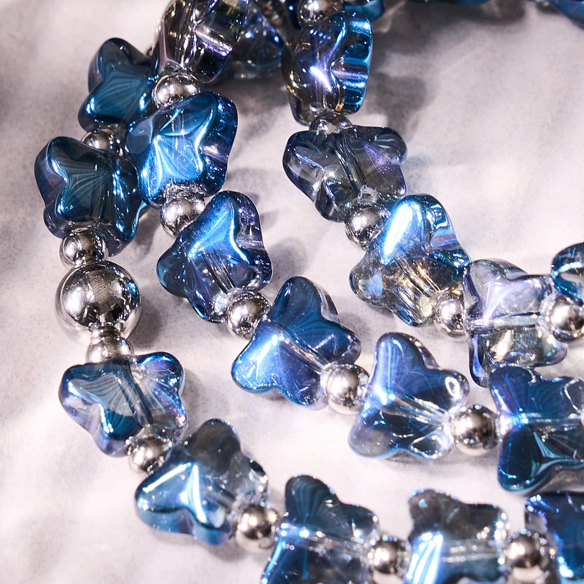 Aegean Sea | Silver | Mystic Blue Butterfly Bracelet - Image 4