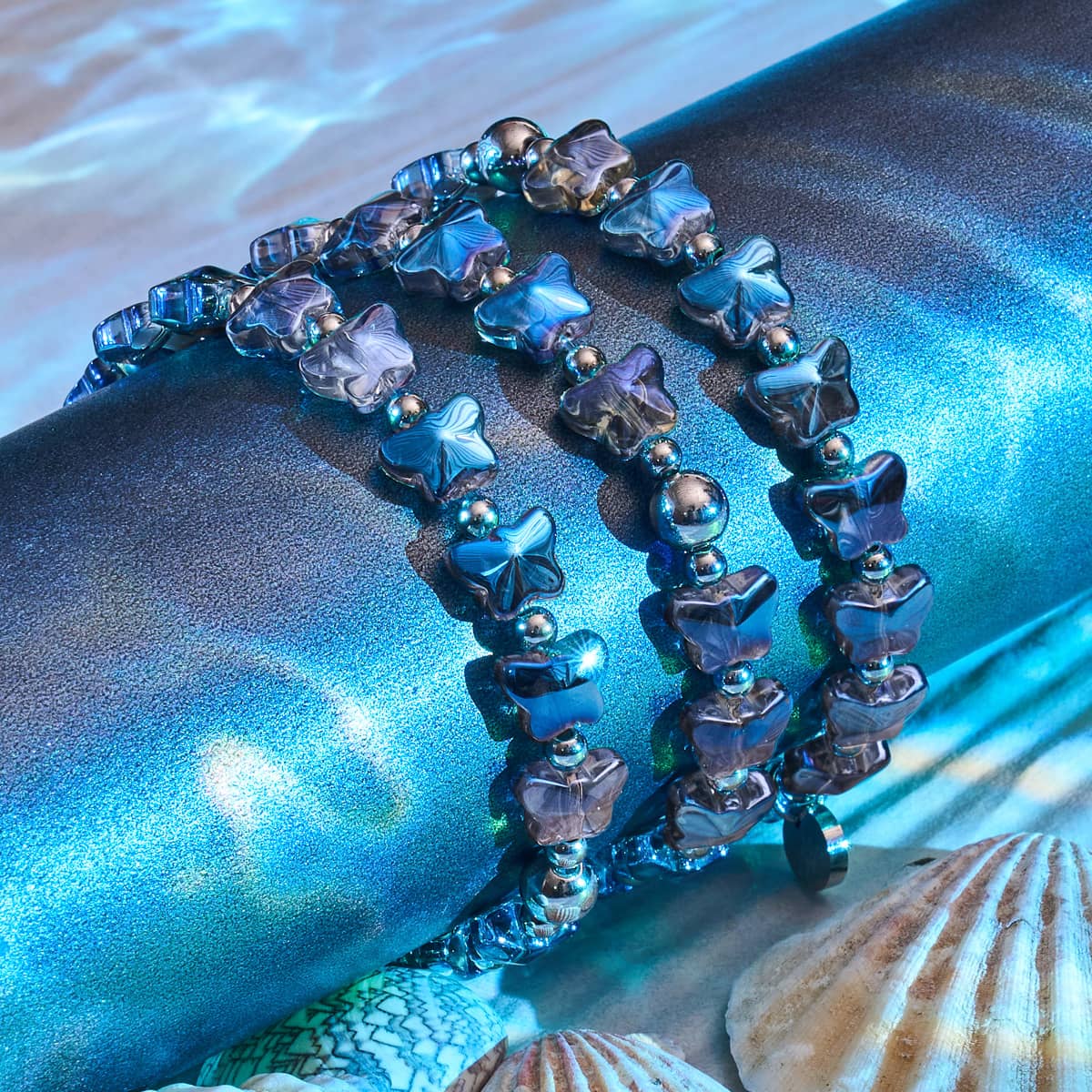 Aegean Sea | Silver | Mystic Blue Butterfly Bracelet - Image 7