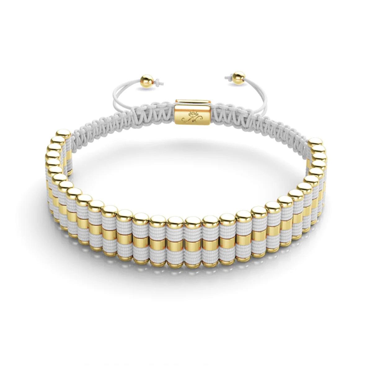 White | 18k Gold | Amici Bracelet - Image 4