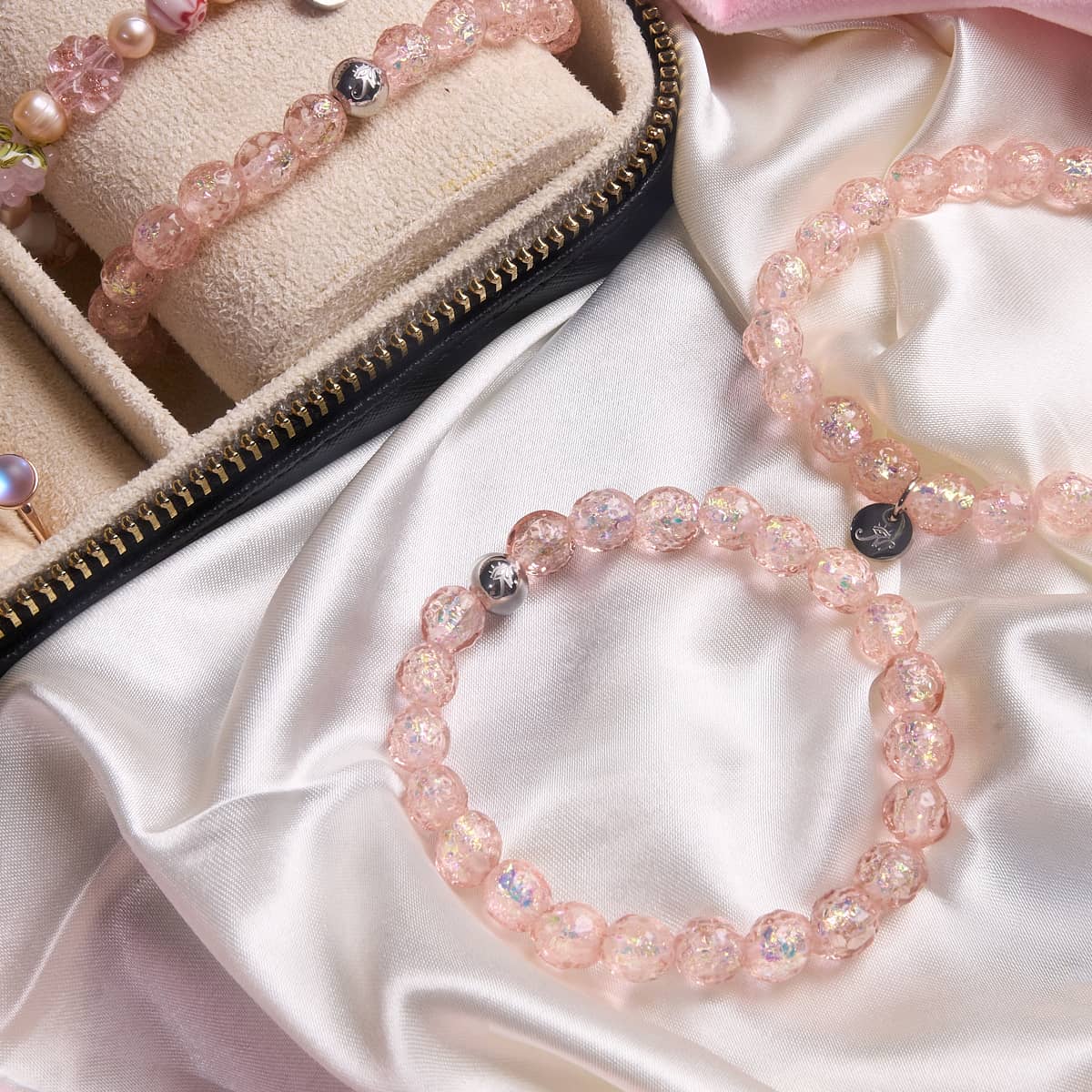 Apricot Ice | Firework Glass Ice Drop Bracelet - Image 6