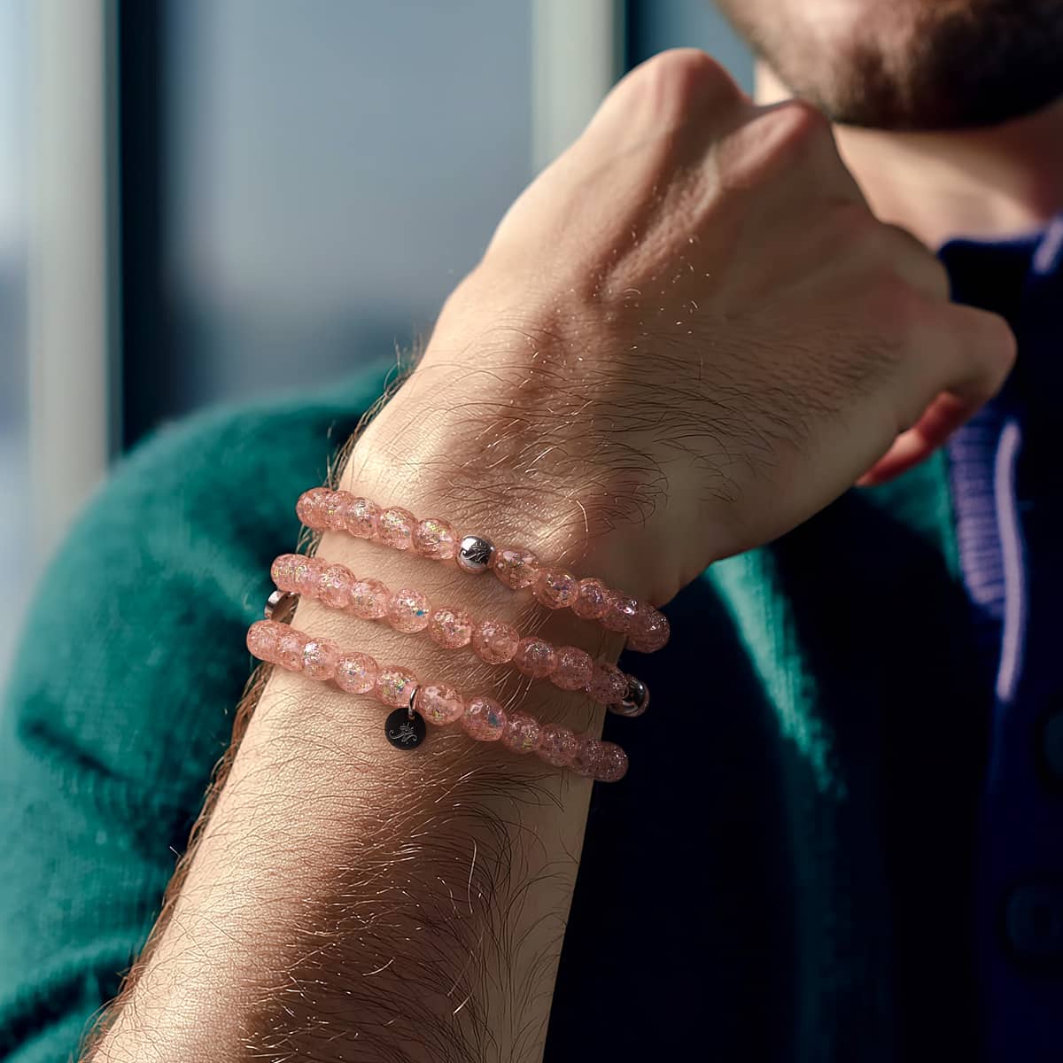 Apricot Ice | Firework Glass Ice Drop Bracelet - Image 7