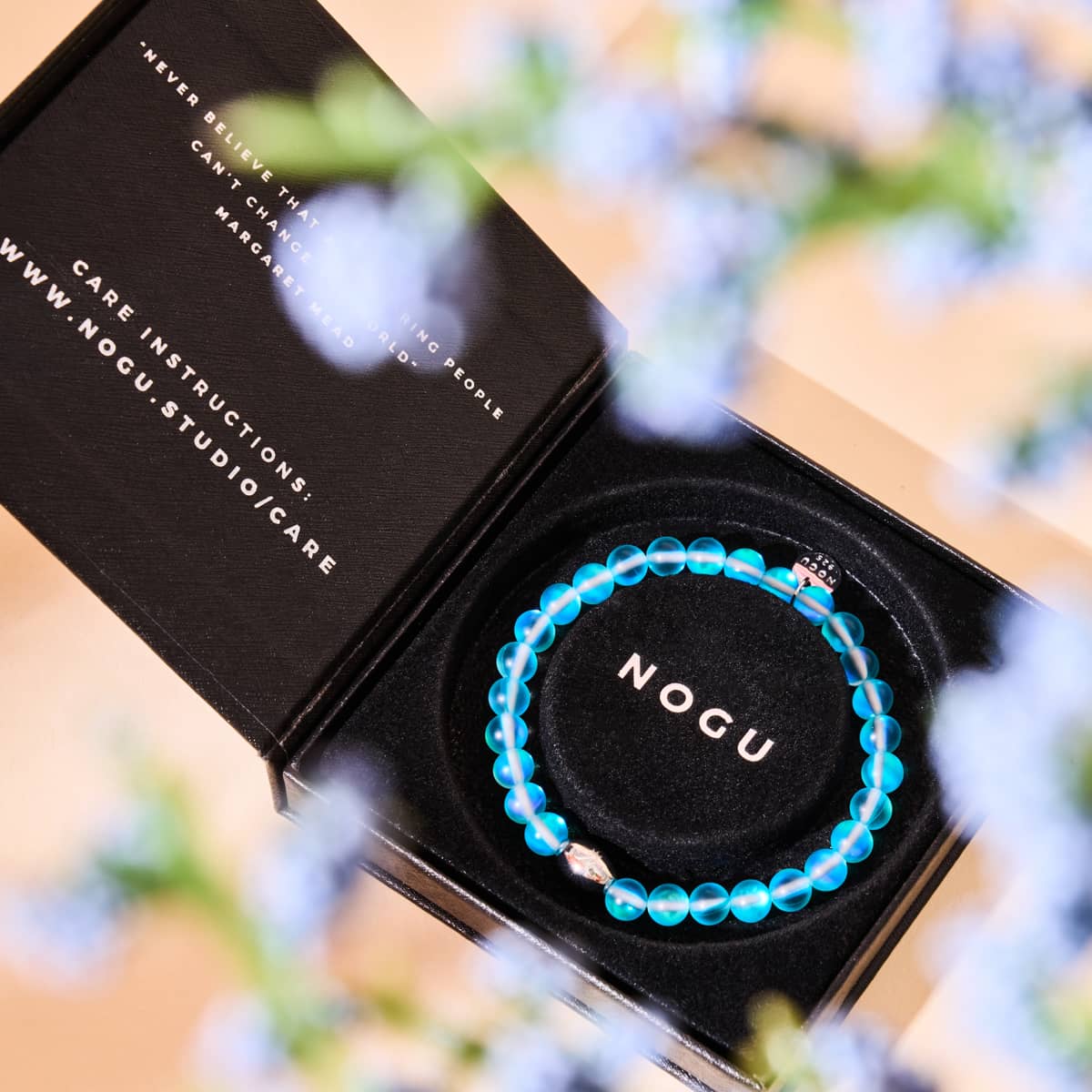 Aquamarine | .925 Sterling Silver | Mermaid Glass Bead Bracelet - Image 5