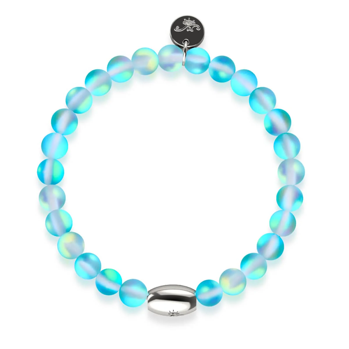 Aquamarine | .925 Sterling Silver | Mermaid Glass Bead Bracelet - Image 7