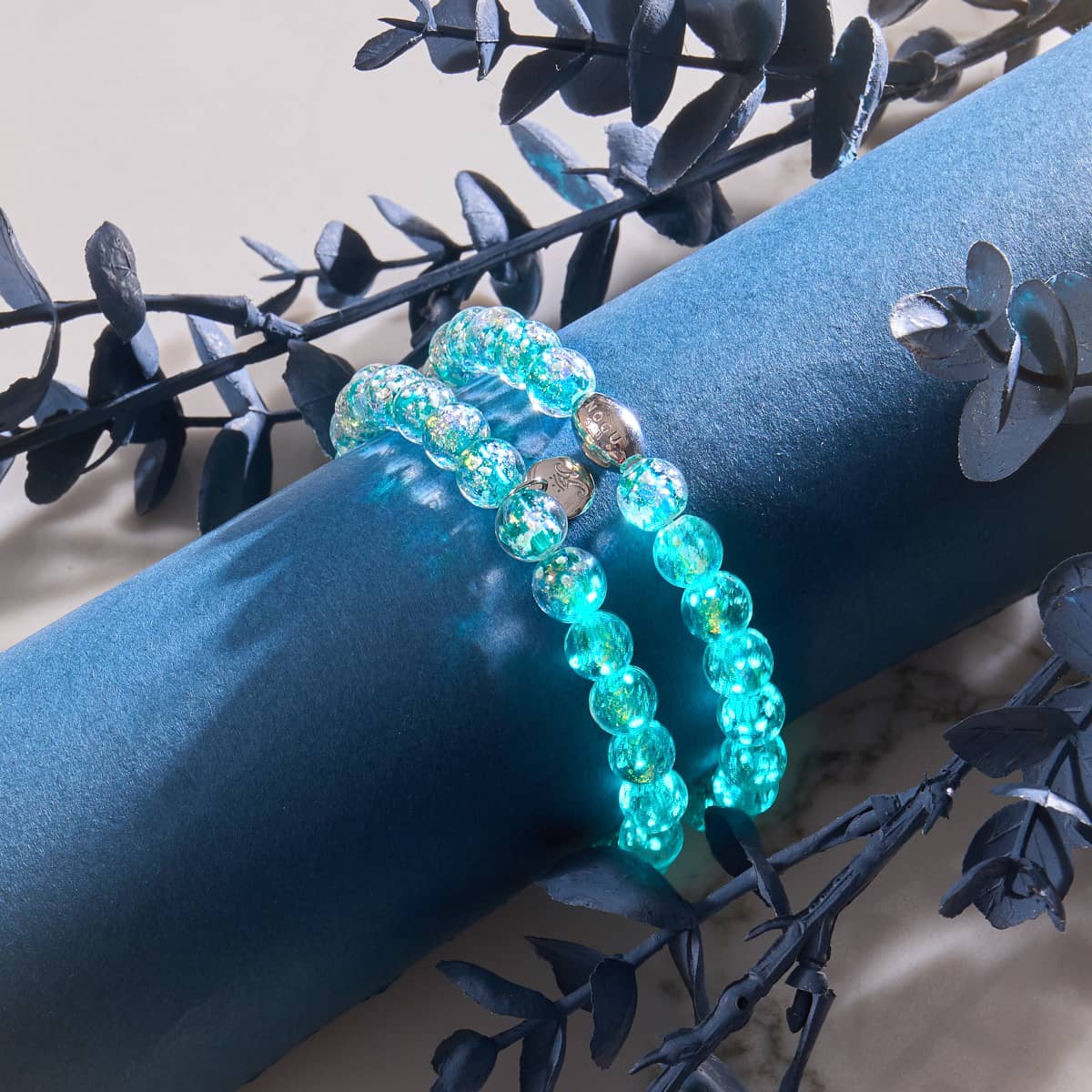 Aurora Spark | .925 Sterling Silver | Firework Glass Bracelet - Image 8