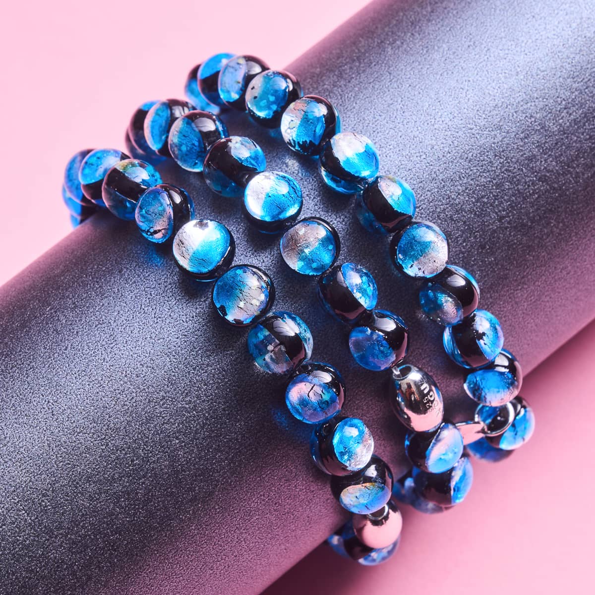 Blue Eclipse | .925 Sterling Silver | Lunar Glass Bracelet - Image 7