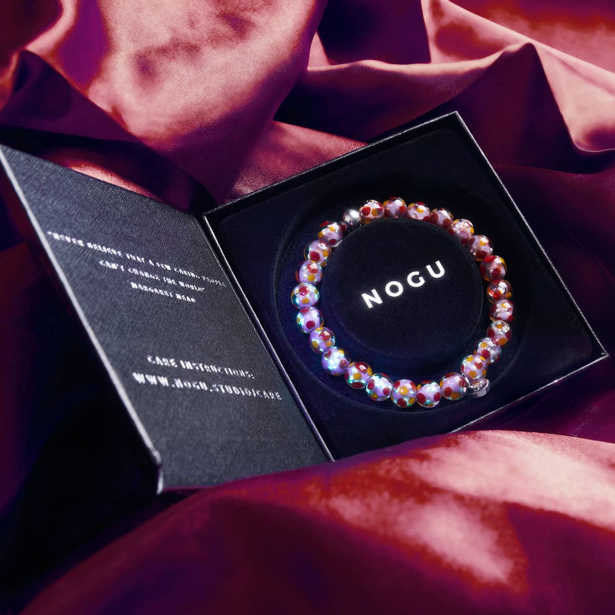 Cherry Grape | Firefly Glass Polka Dot Bracelet - Image 7