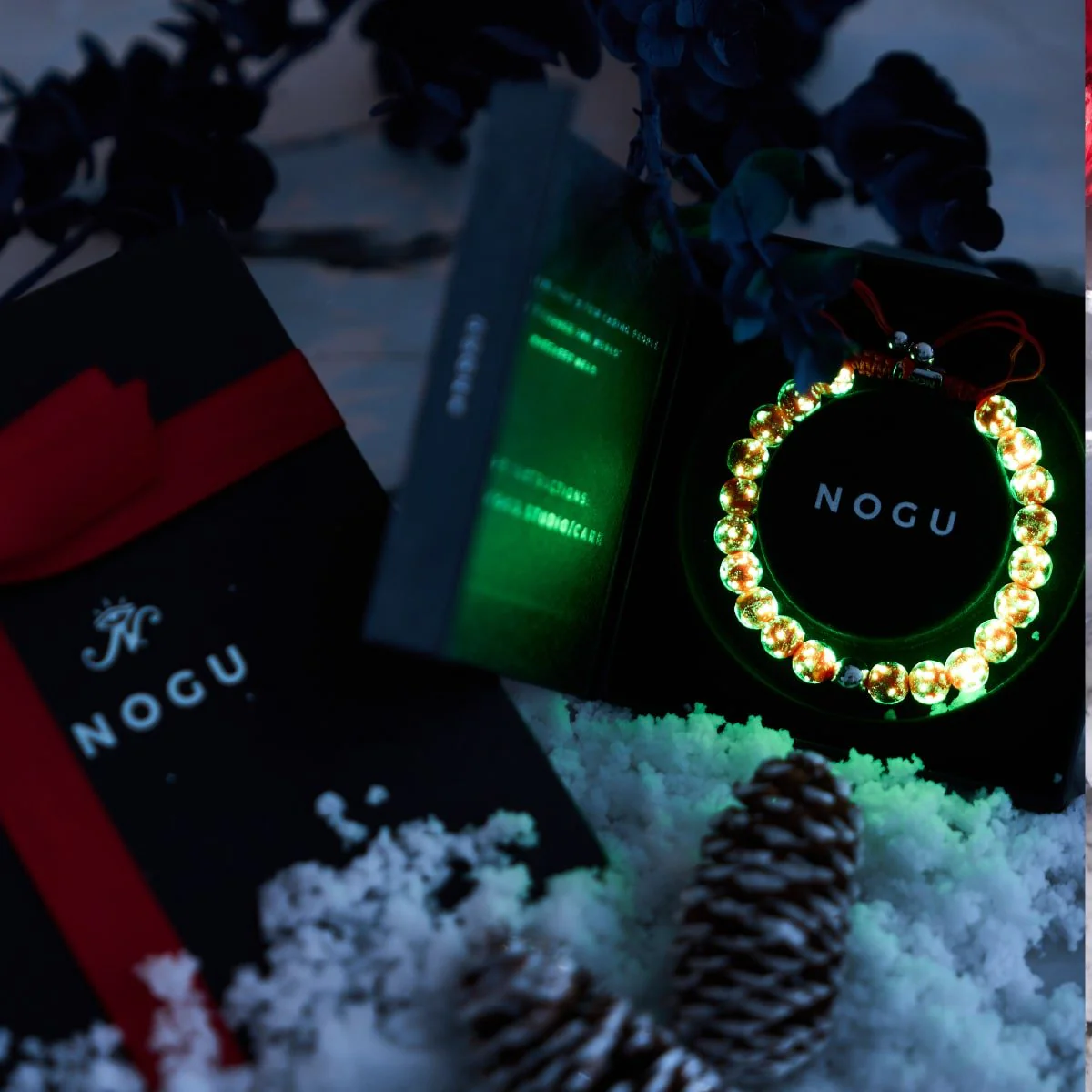 Crimson | Silver | Firefly Glass Macrame Bracelet - Image 12