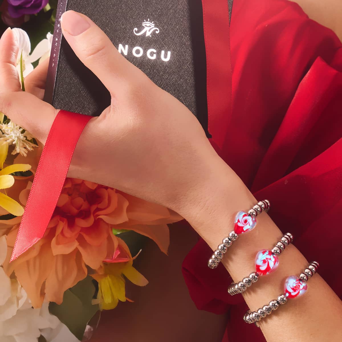 Crimson Swirl | Glowing Heart Essence Bracelet - Image 4