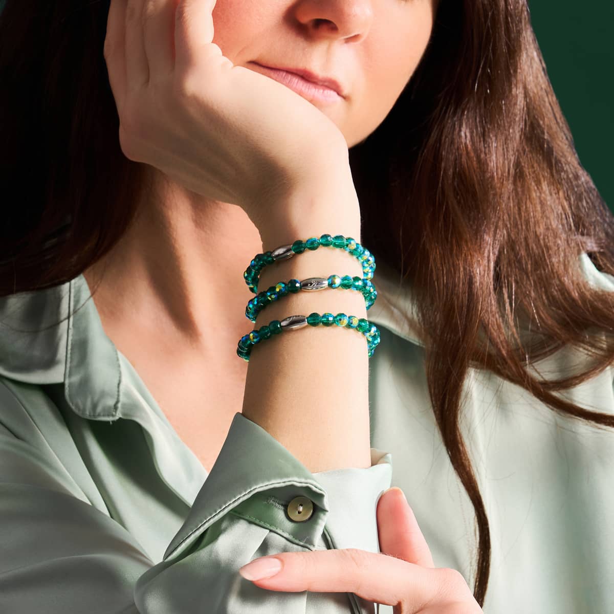 Deep Turquoise | Faceted Prisma Bracelet - Image 5