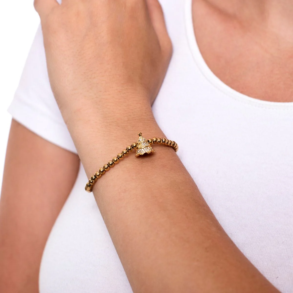 Evergreen | 18k Gold | Crystal Holiday Tree - Image 3