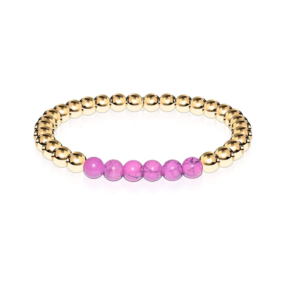 Blissful | 18k Gold | Purple Turquoise | Gemstone Expression Bracelet - Image 3