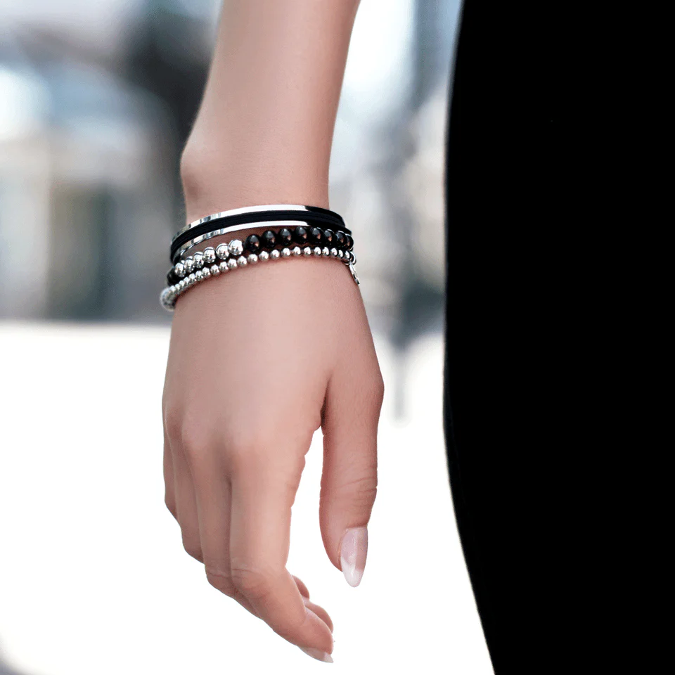 Confident | Gunmetal | Silver | Expression Bracelet - Image 4
