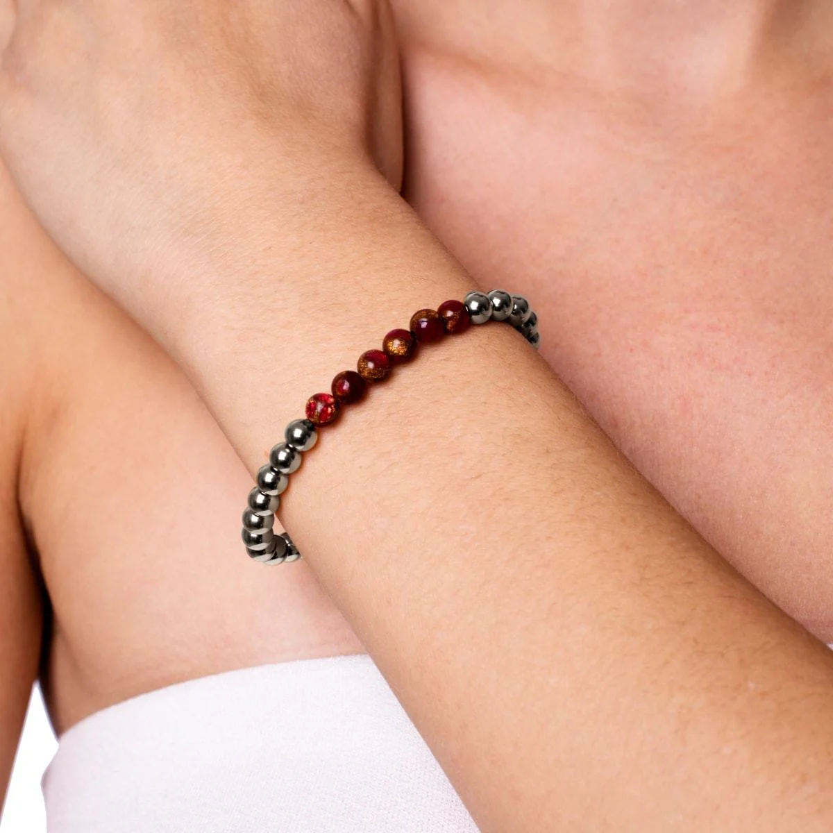 Inspired | Silver | New Red Agate | Expression Bracelet - Image 3
