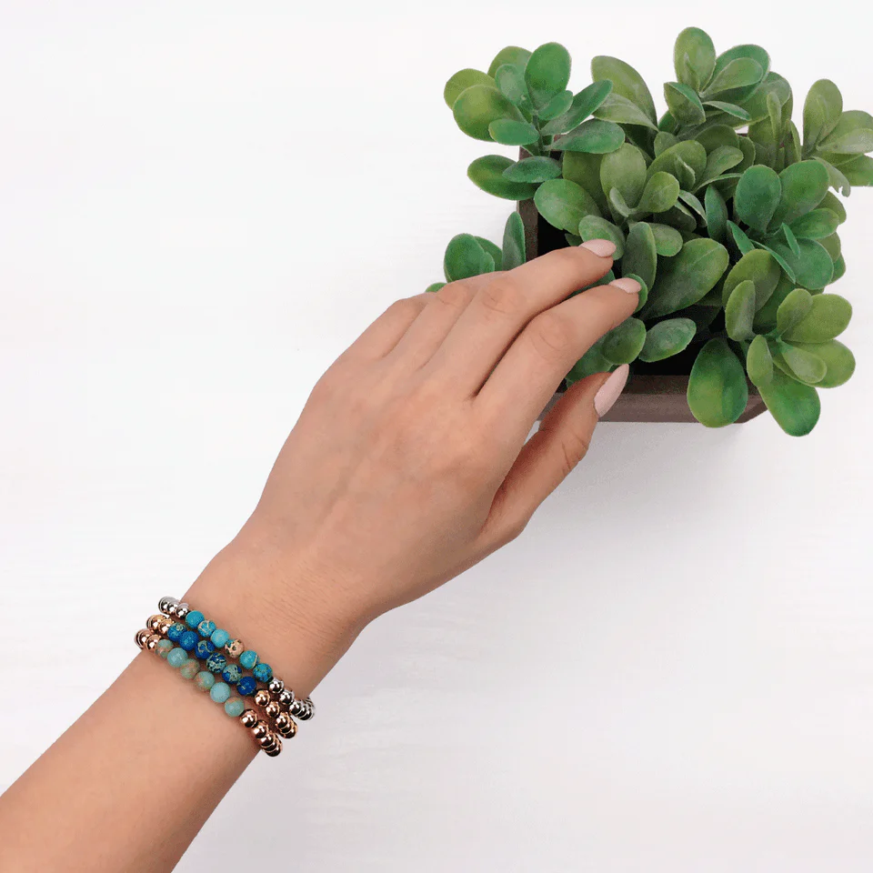 Awe | Silver | Ocean Emperor Gemstone | Expression Bracelet - Image 4