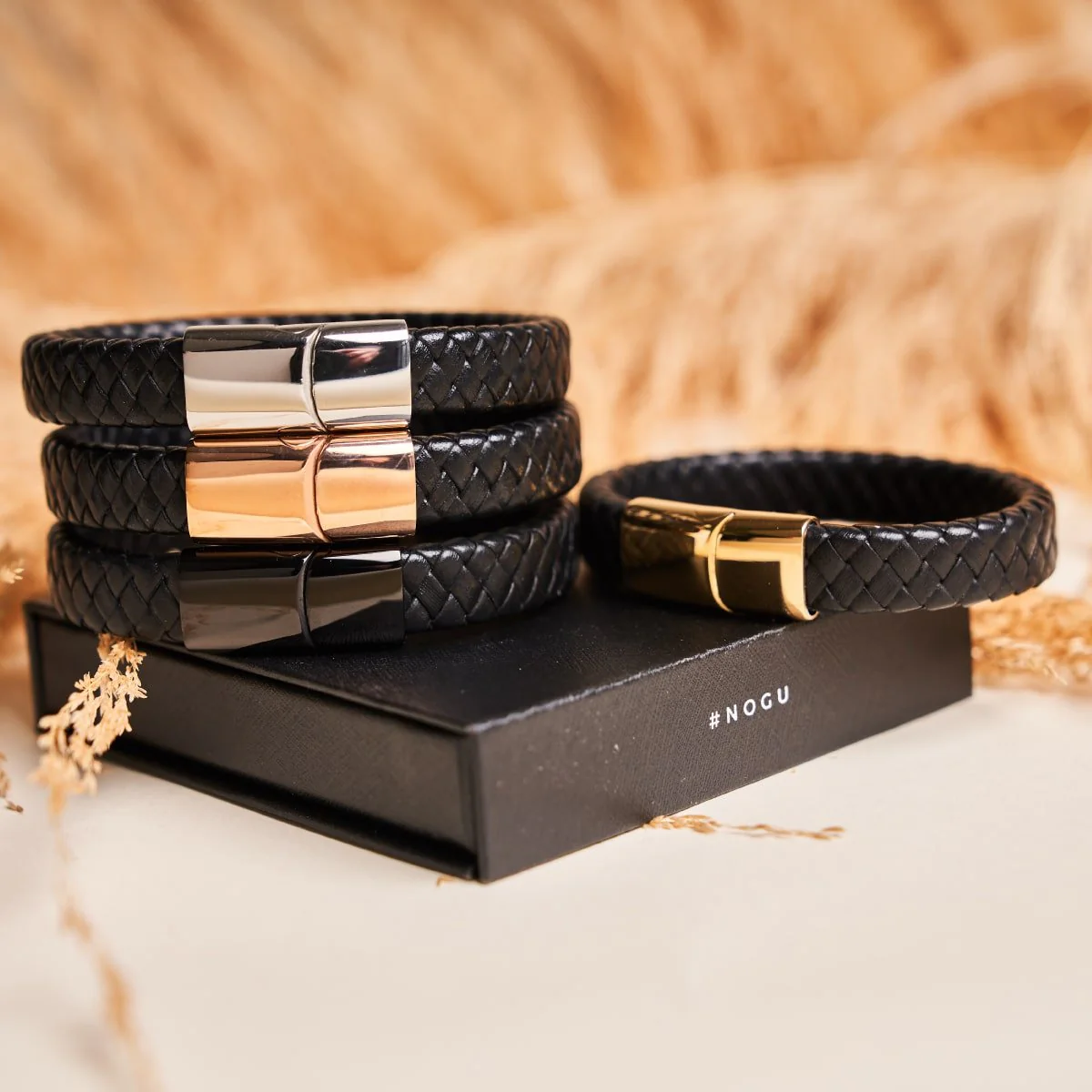 18k Gold | Infinity Braid | Leather Bracelet - Image 4