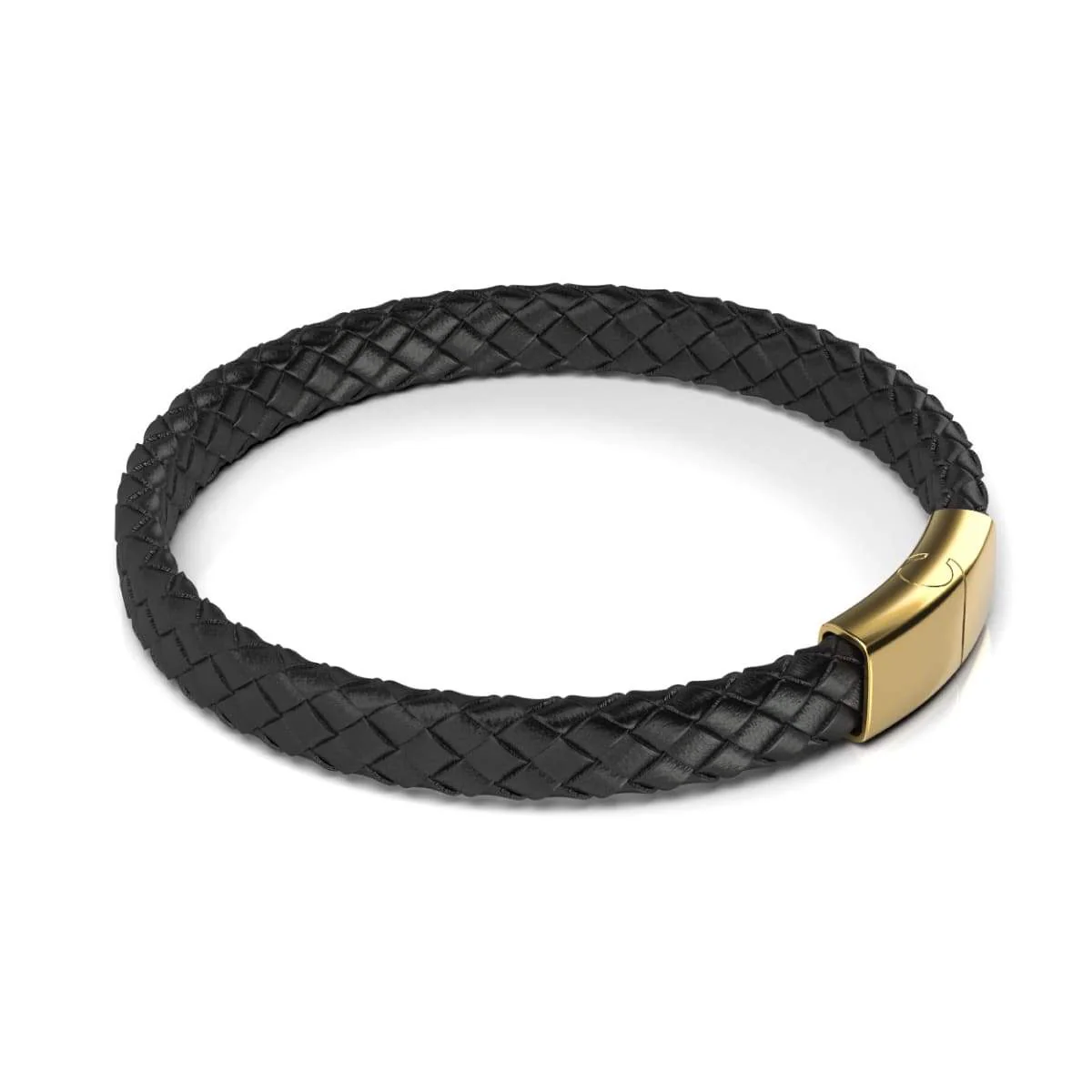18k Gold | Infinity Braid | Mini Leather Bracelet - Image 3