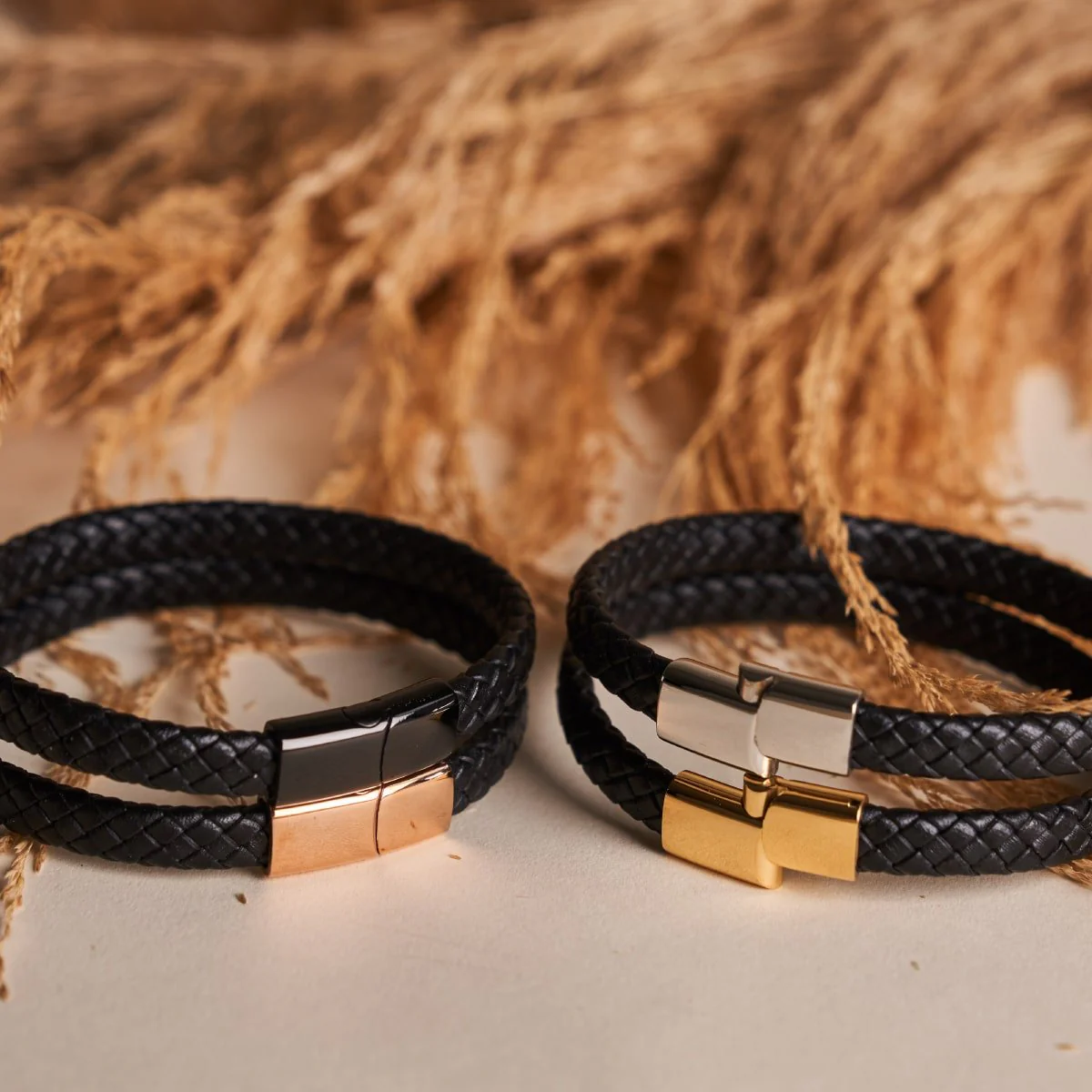 18k Gold | Infinity Braid | Mini Leather Bracelet - Image 4