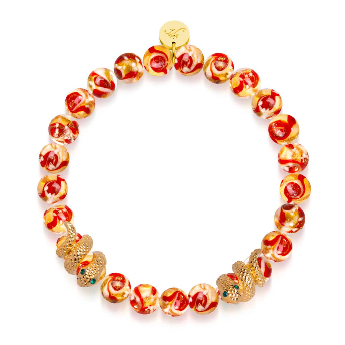 Golden Snake | Firefly Glass Swirl Bracelet - Image 9