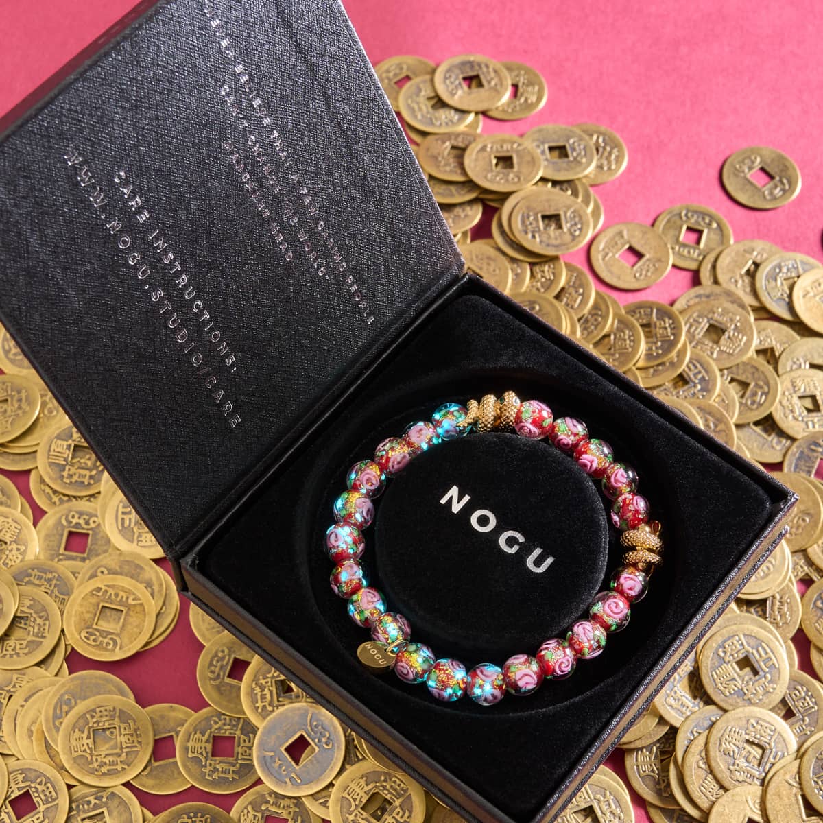 Golden Snake | Firework Glass Rose Bracelet - Image 4