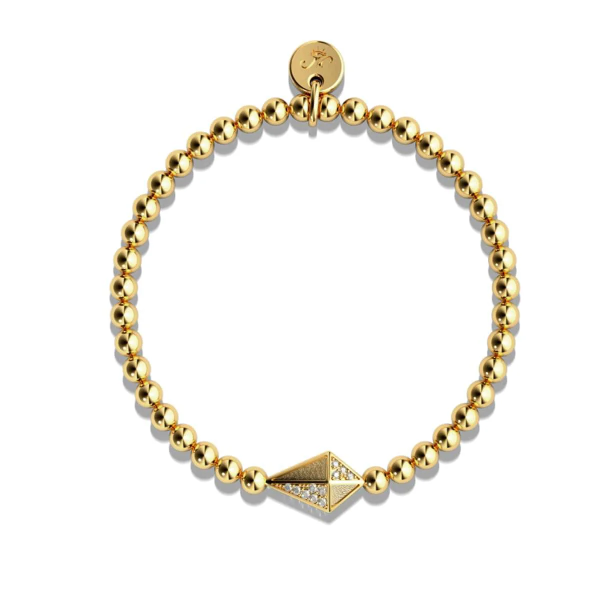 Kite | 18k Gold | Crystal Charm Bracelet - Image 3