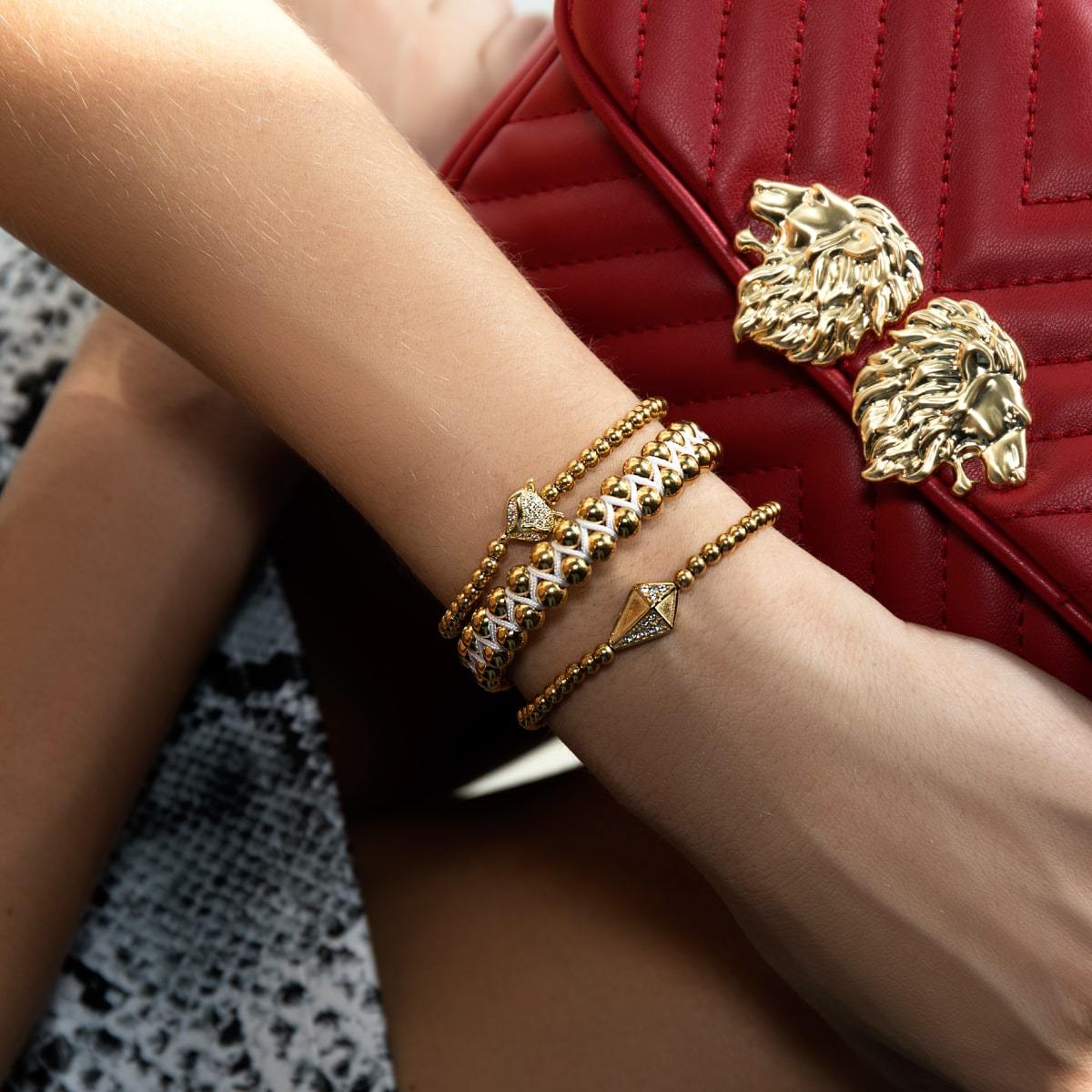 Kite | 18k Gold | Crystal Charm Bracelet - Image 7