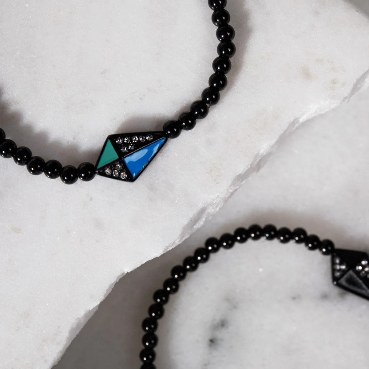 Kite | Gunmetal | Enamel | Crystal Charm Bracelet - Image 9