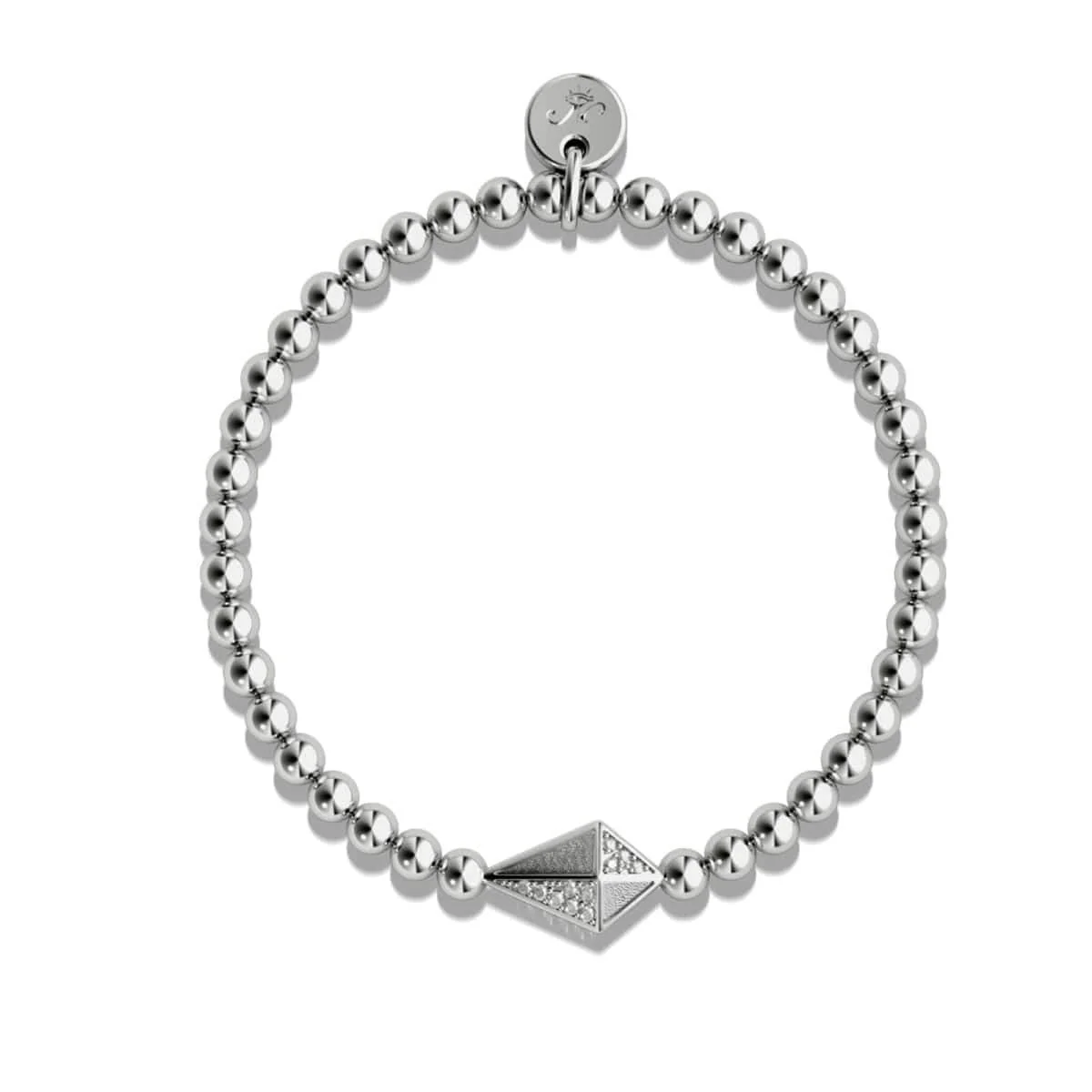 Kite | Silver | Crystal Charm Bracelet - Image 3