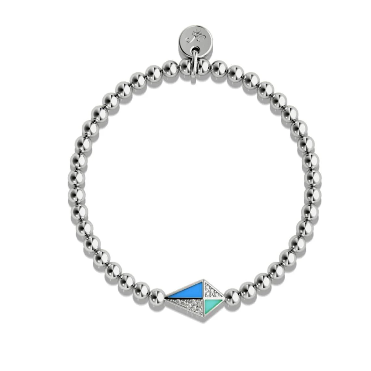 Kite | Silver | Enamel | Crystal Charm Bracelet - Image 3
