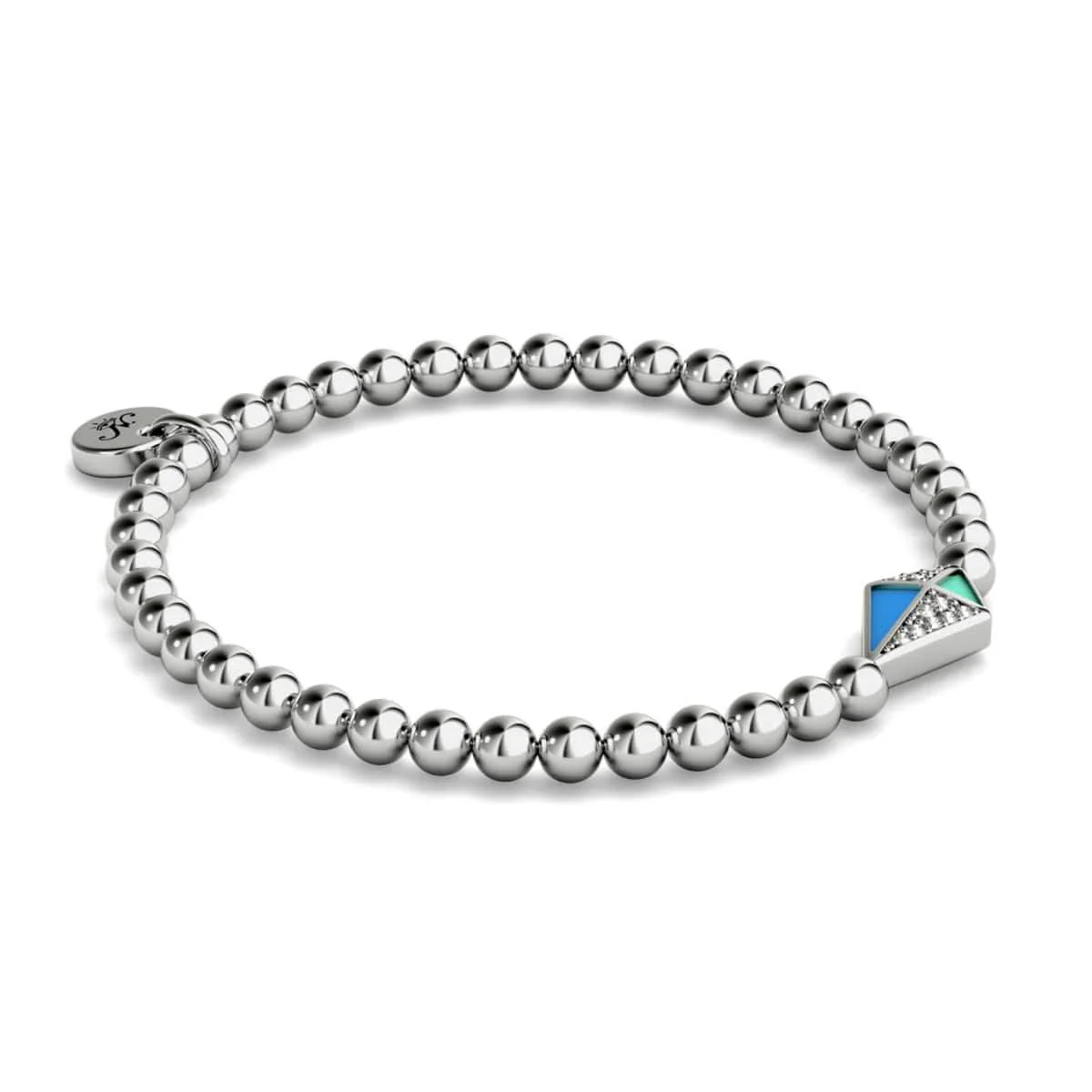 Kite | Silver | Enamel | Crystal Charm Bracelet - Image 4