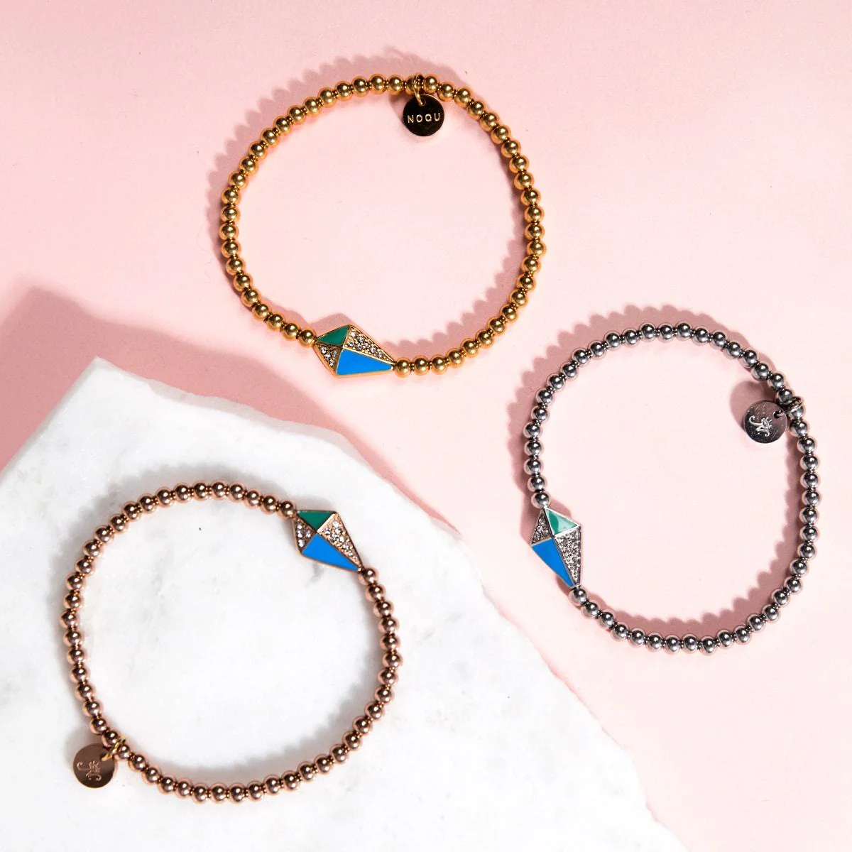 Kite | Silver | Enamel | Crystal Charm Bracelet - Image 9