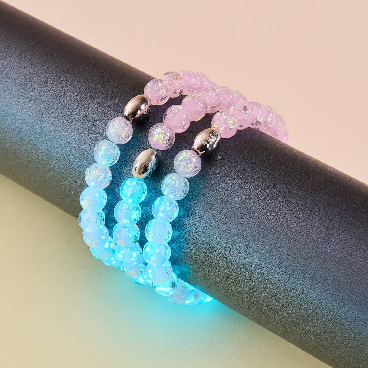 Lilac Guava | .925 Sterling Silver | Firework Glass Bracelet - Image 5