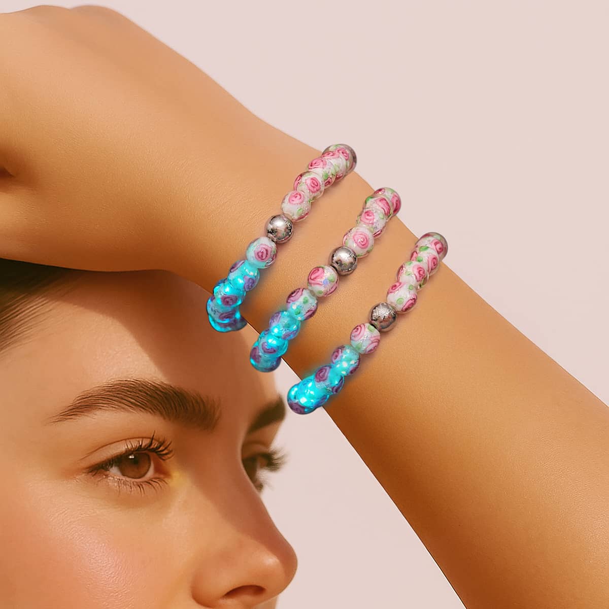 Lunafiore | Firework Glass Garden Bracelet - Image 3