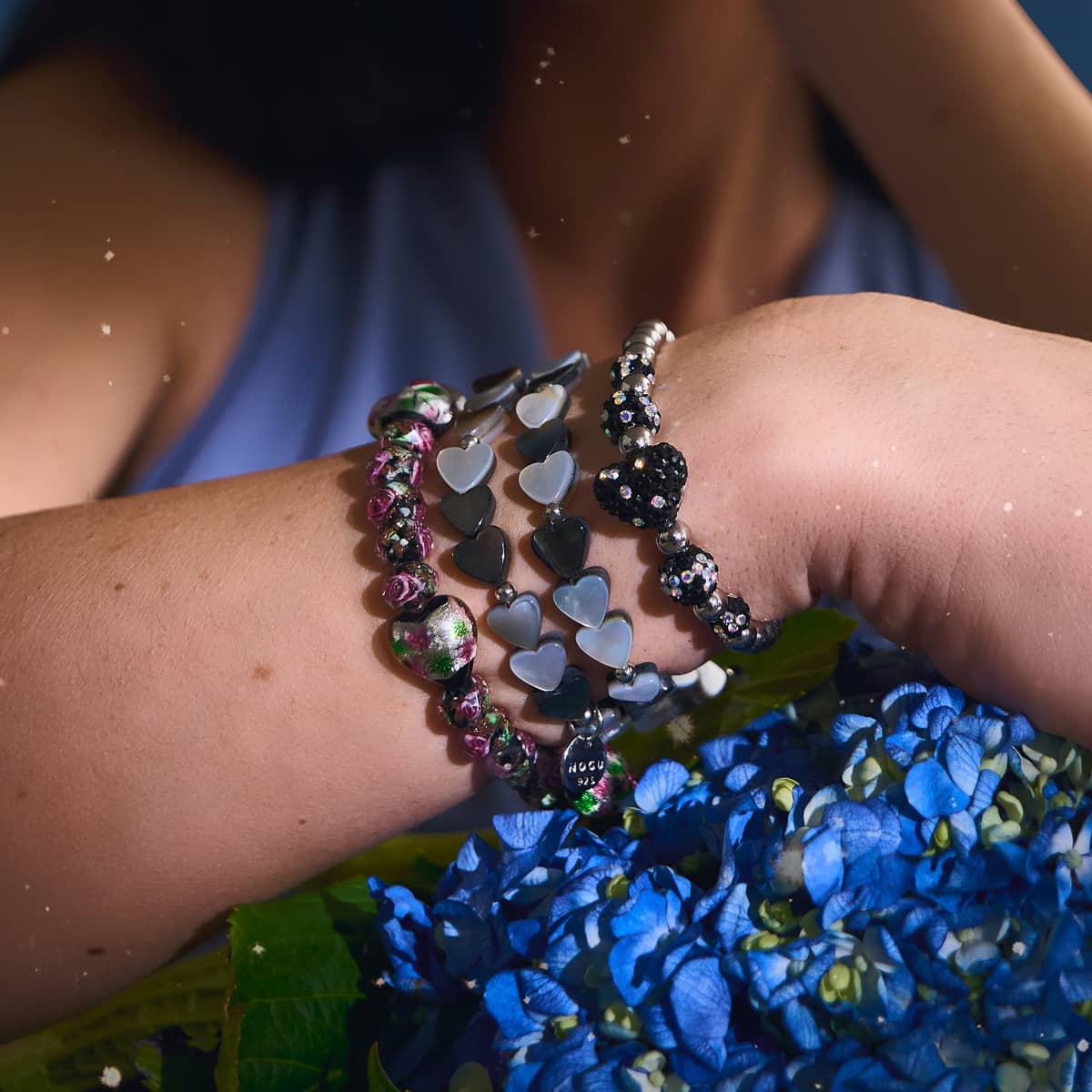 Midnight Crystal | Kikiballa Cascade Heart Bracelet - Image 4