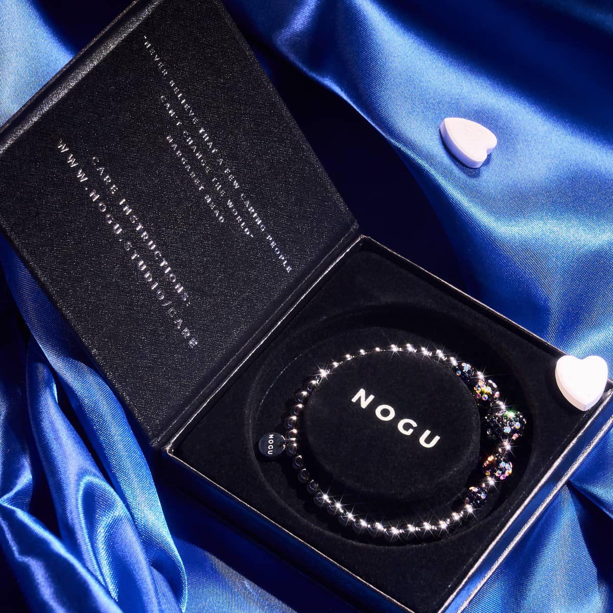 Midnight Crystal | Kikiballa Cascade Heart Bracelet - Image 5