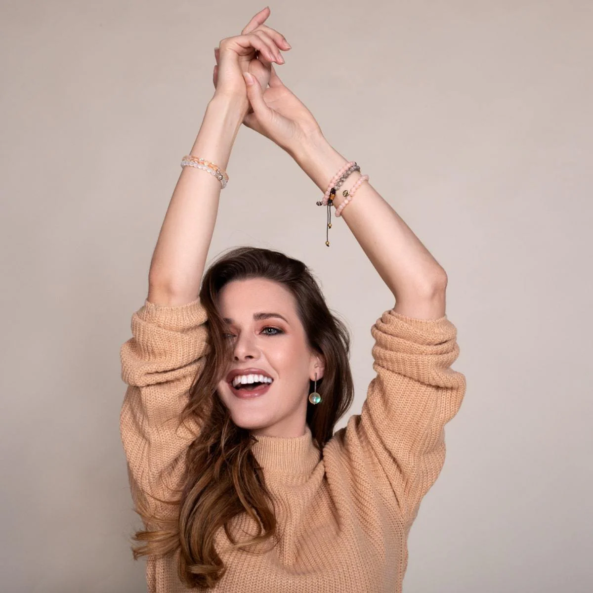 Peach | .925 Sterling Silver | Mermaid Glass Bead Bracelet - Image 8