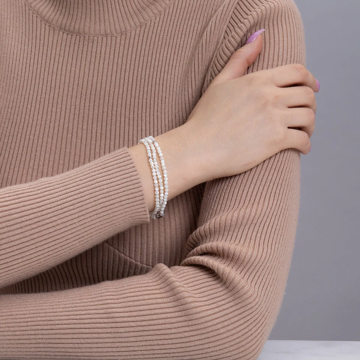 Pearlescent Jasper | .925 Sterling Silver | Gemstone Wrap - Image 3