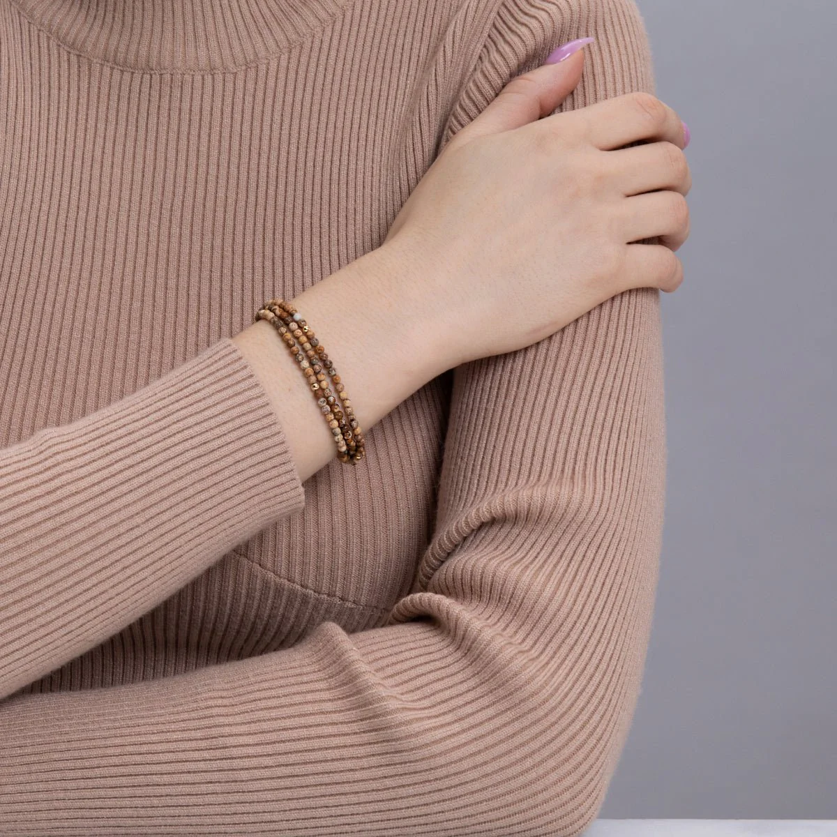 Picture Jasper | .925 Sterling Gold Vermeil | Gemstone Wrap - Image 12