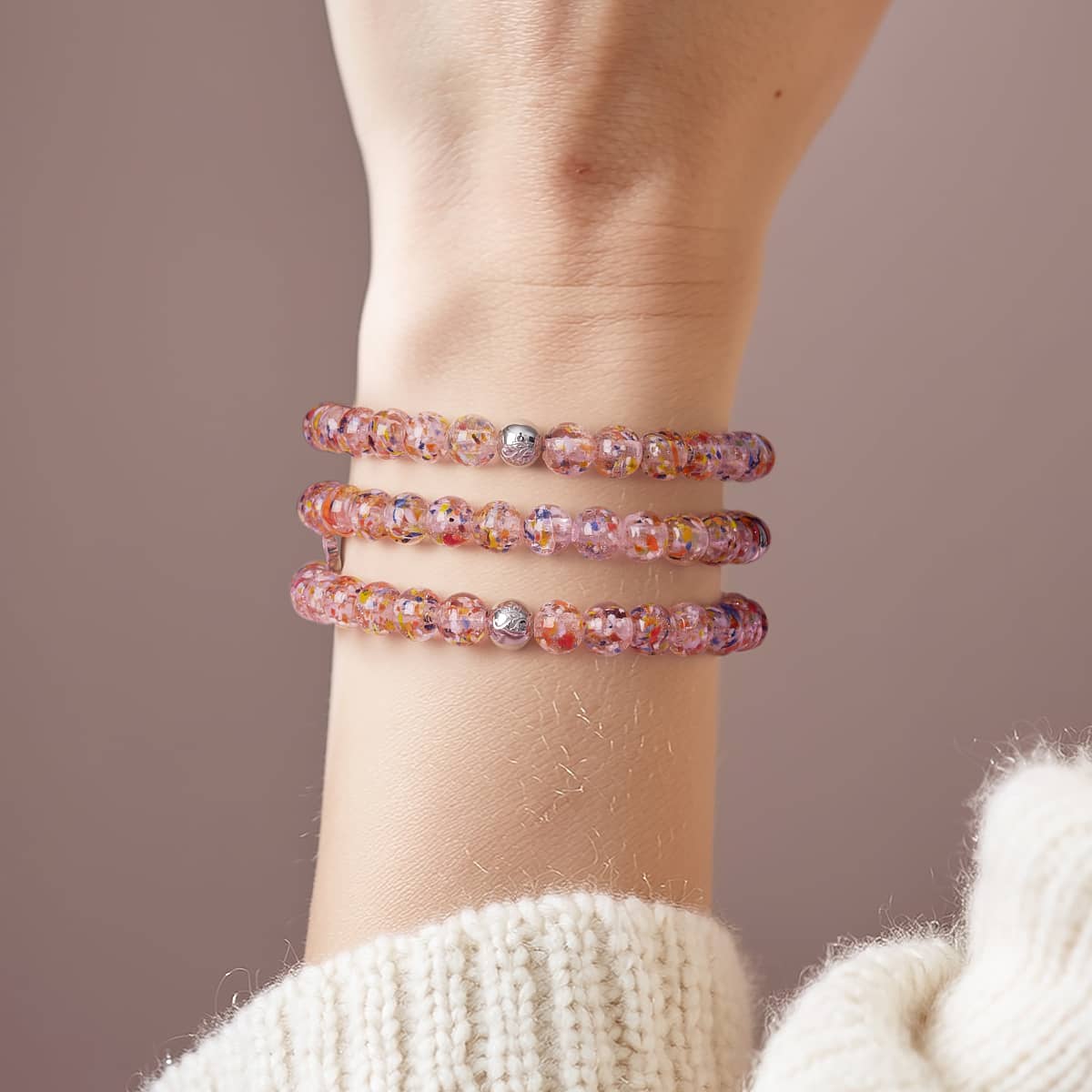Pink Burst | Firefly Glass Confetti Bracelet - Image 7