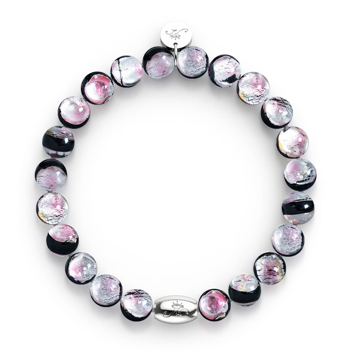 Pink Moon | .925 Sterling Silver | Lunar Glass Bracelet - Image 5