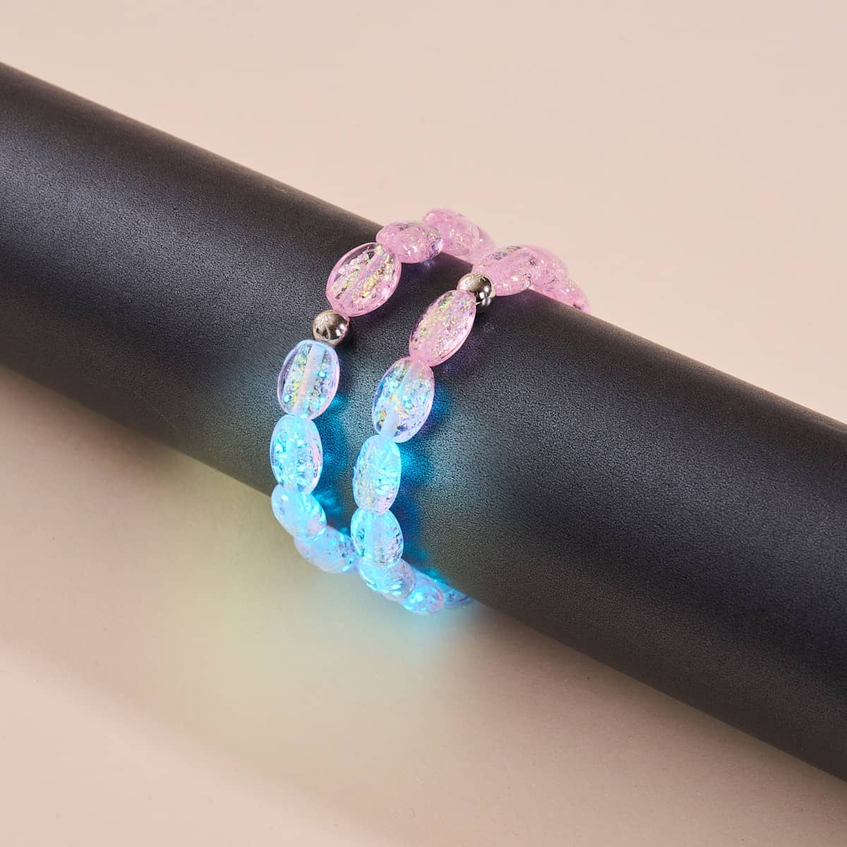 Pink Pony Club | .925 Sterling Silver | Firework Glass Pebble Bracelet - Image 6