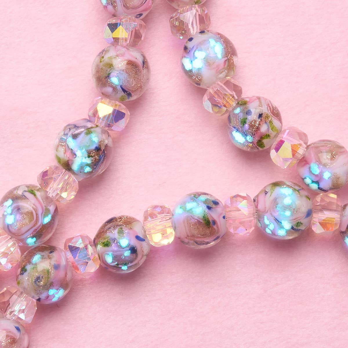 Pink | Firefly Glass x Crystal Swirl Bracelet - Image 3