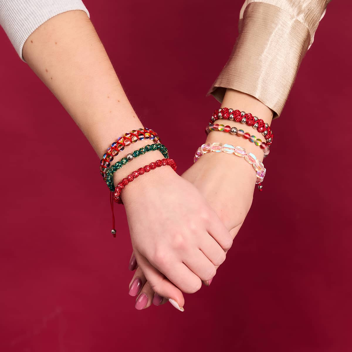Pomegranate Mermaid Glass x Red String Bracelet - Image 7