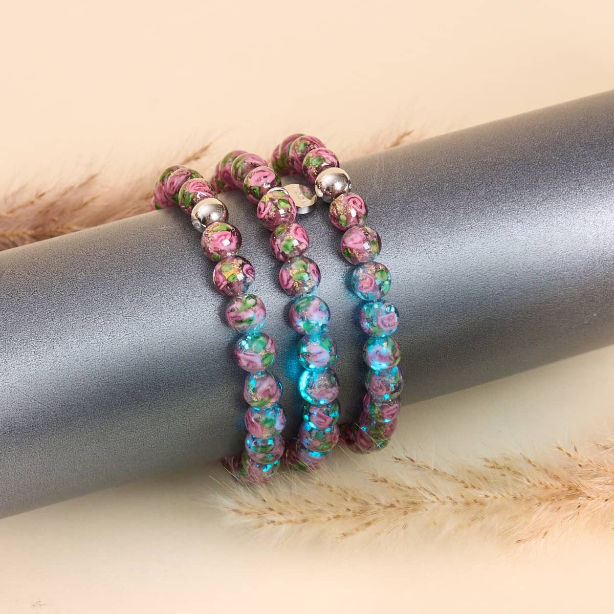 Purple Clematis | Firework Glass Garden Bracelet - Image 3