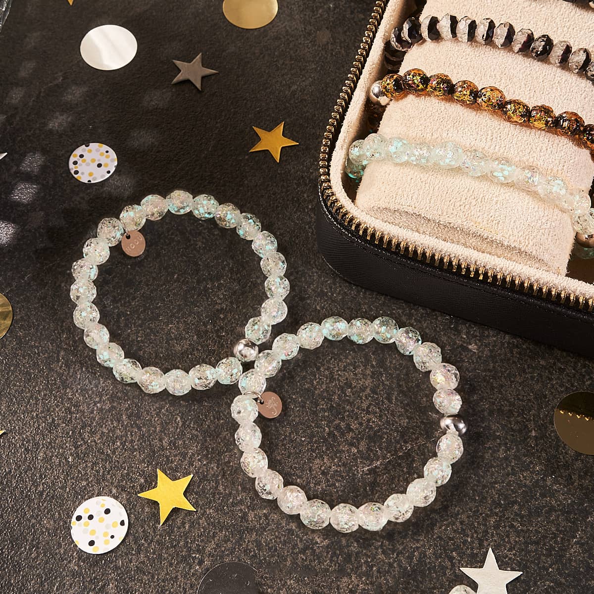 Rainbow Ice | Firework Glass Ice Drop Bracelet - Image 5