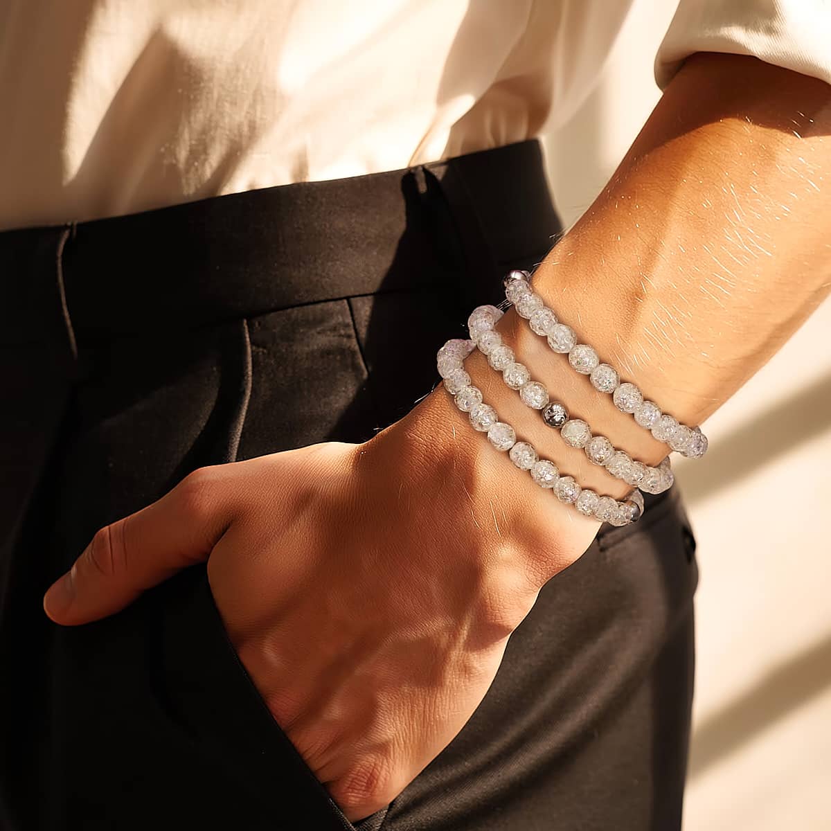 Rainbow Ice | Firework Glass Ice Drop Bracelet - Image 7