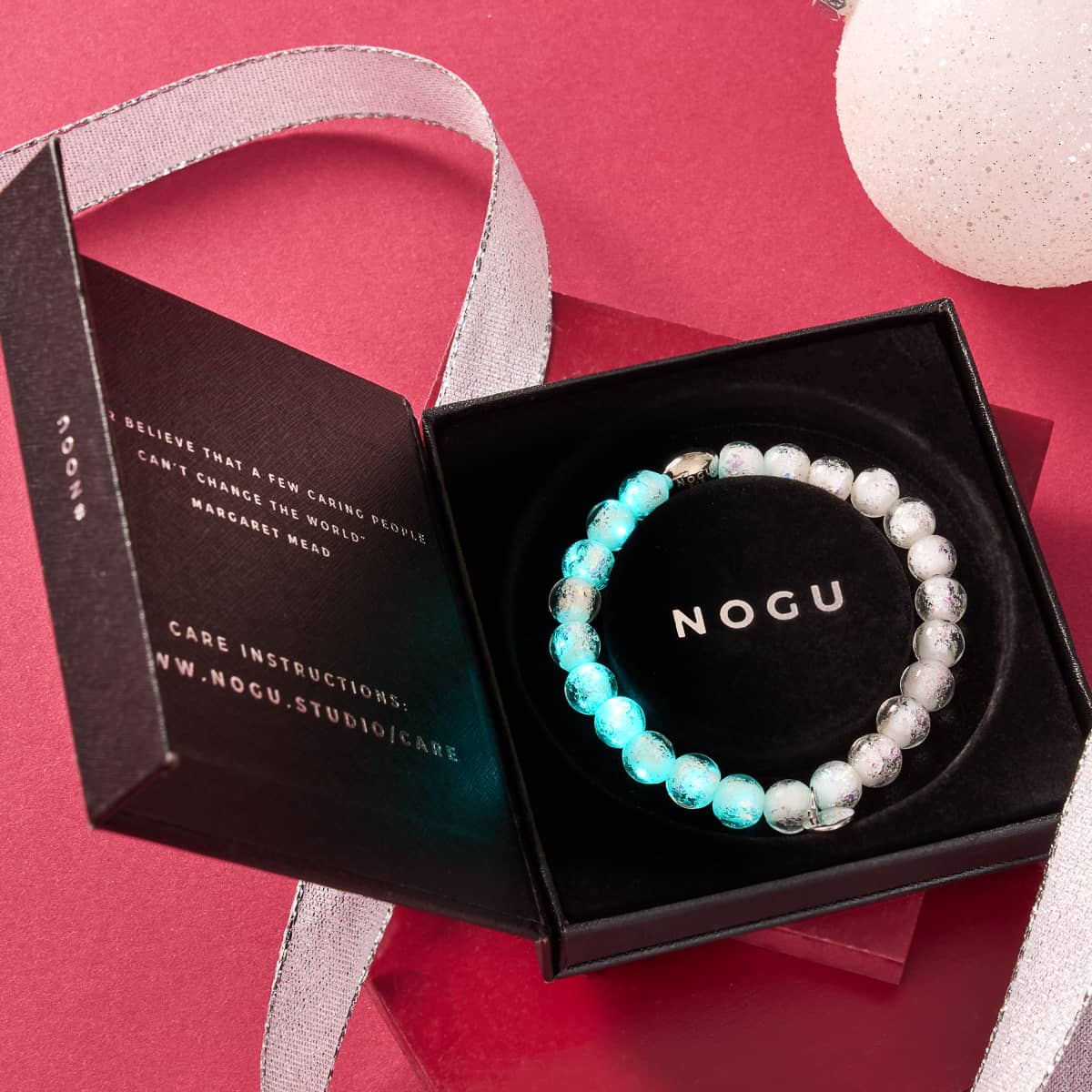 Rainbow White | .925 Sterling Silver | Firework Glass Bracelet - Image 4