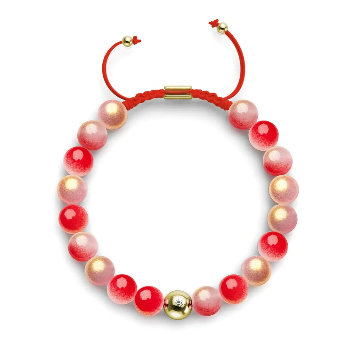Maraschino Cherry | Shimmer Glass | Macrame Bracelet - Image 3