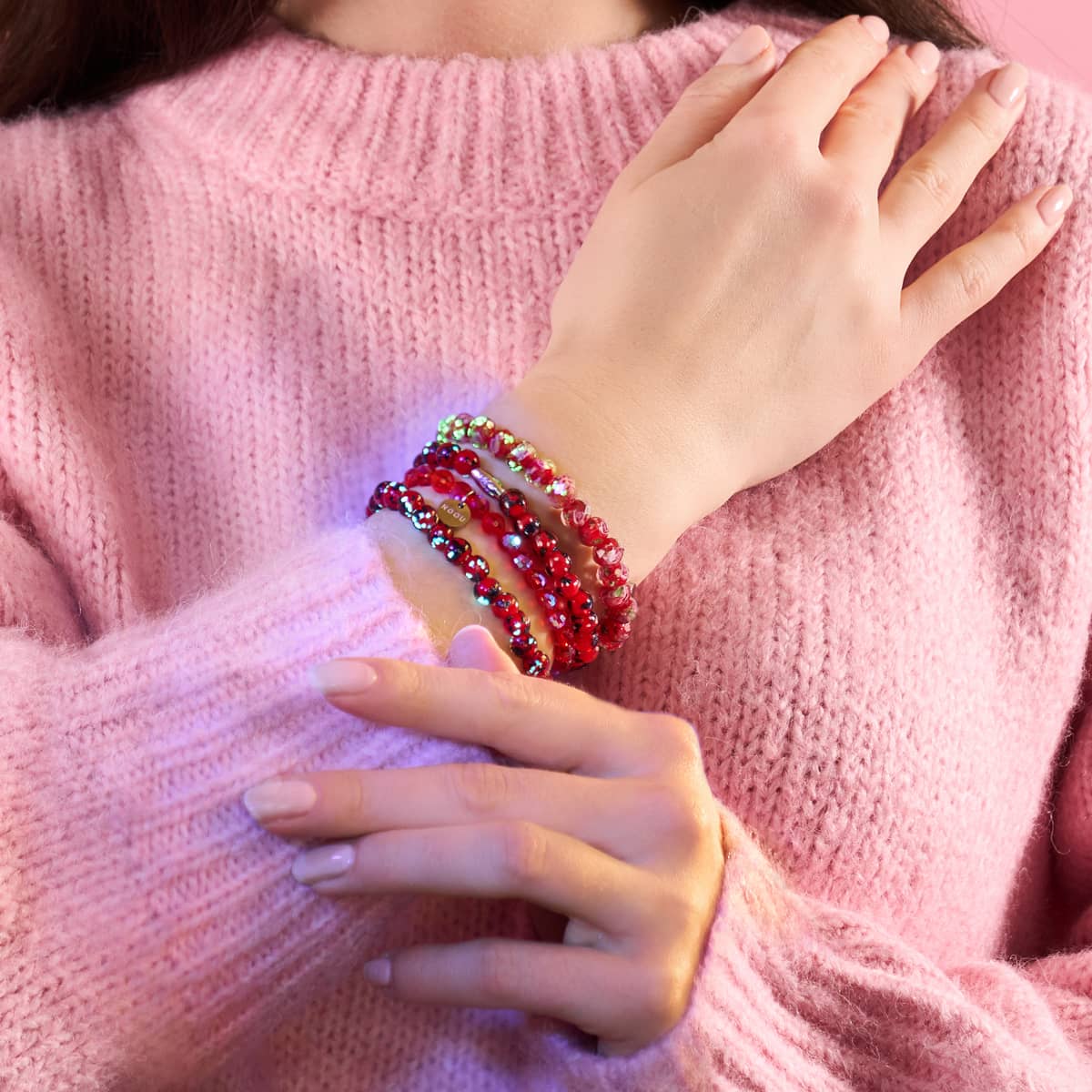 Red Roses | Firefly Glass Diamonds Bracelet - Image 5