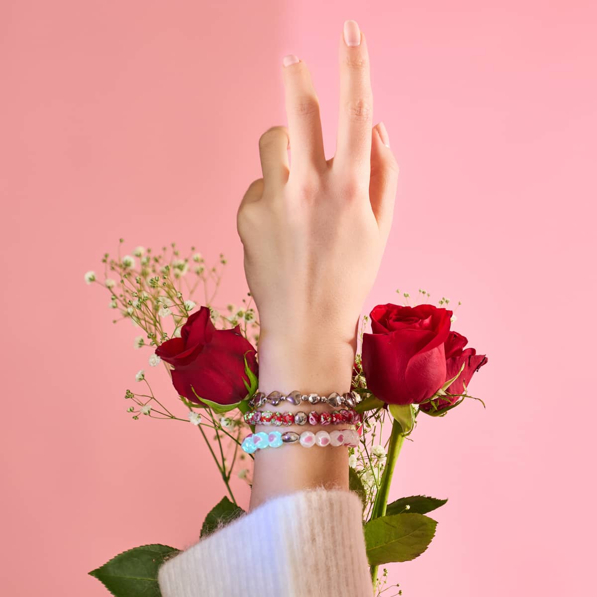 Red Roses | Firefly Glass Diamonds Bracelet - Image 6