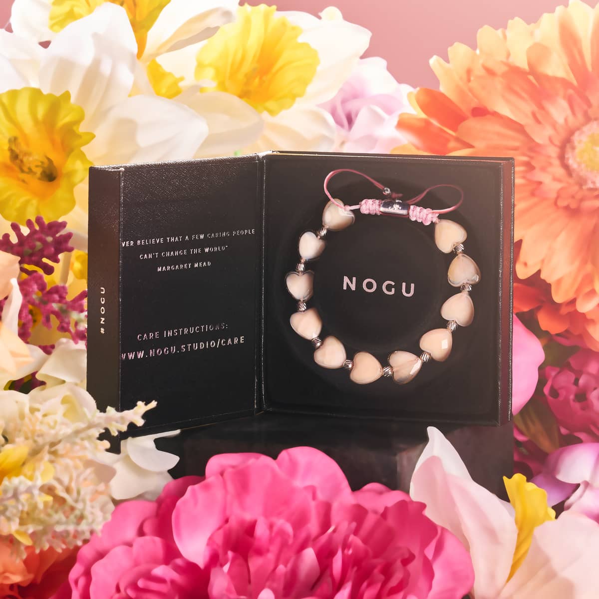 Rosé Heartstring | Crystal Macrame Bracelet - Image 5